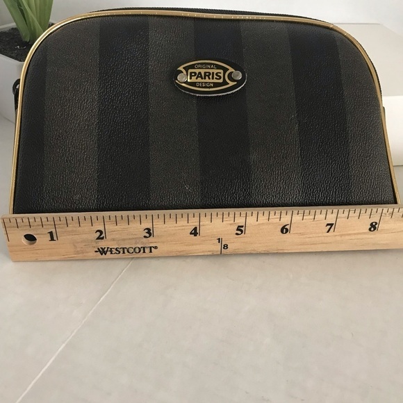 NWOT - Vintage Matryoshka Makeup Bags - 2 Original Paris Design Wide Stripe Bags - Picture 9 of 14